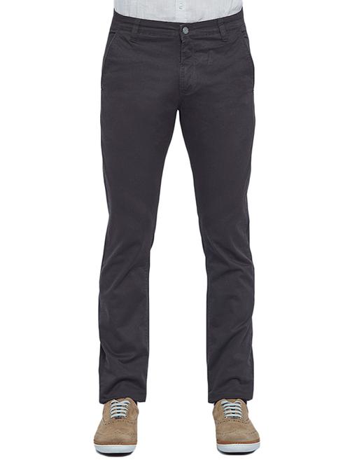 black cotton blend chinos casual trouser - 13163074 - Very Small Image - 1