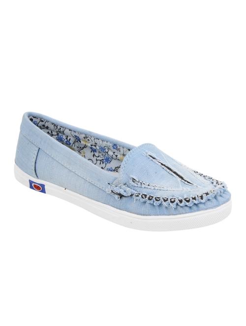light blue denim slip on loafers - 13163694 - Very Small Image - 1