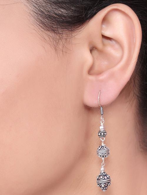 sterling silver bead drop earrings - 1316935 - Very Small Image - 1
