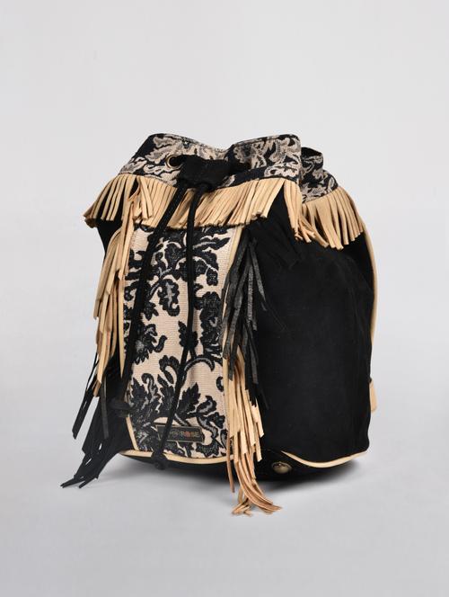 black fringed floral print bag - 1317006 - Very Small Image - 1