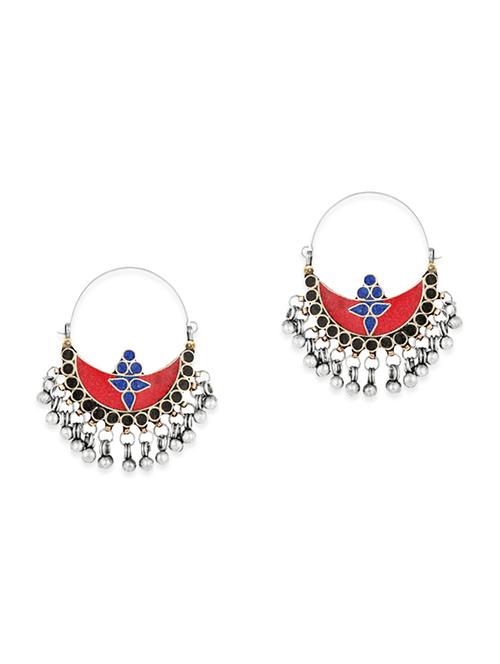 multi colored brass chandballi earrings - 13170555 - Very Small Image - 1
