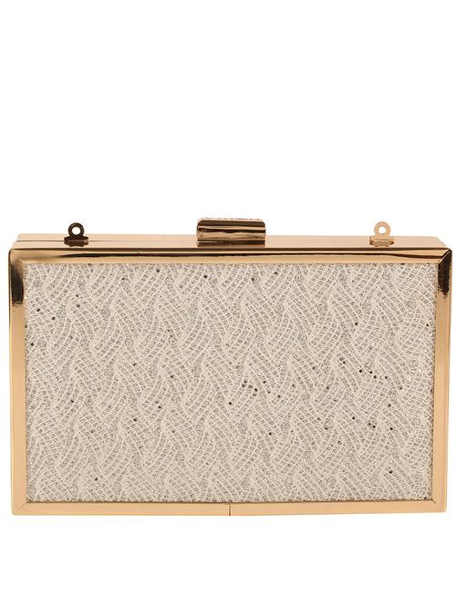 silver leatherette clutch - 13171351 - Very Small Image - 1