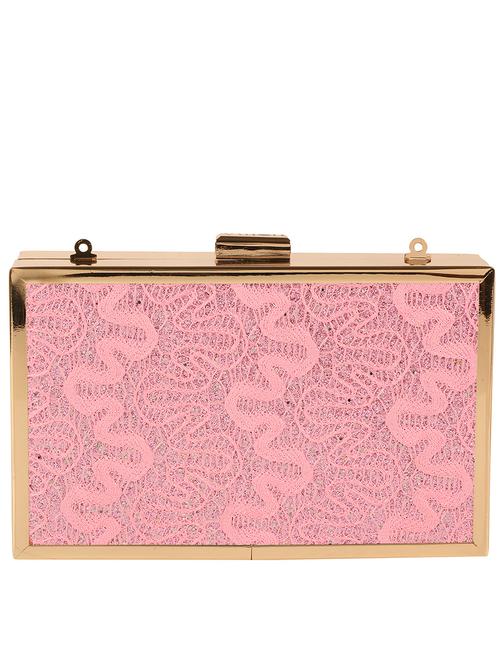 pink leatherette clutch - 13171353 - Very Small Image - 1