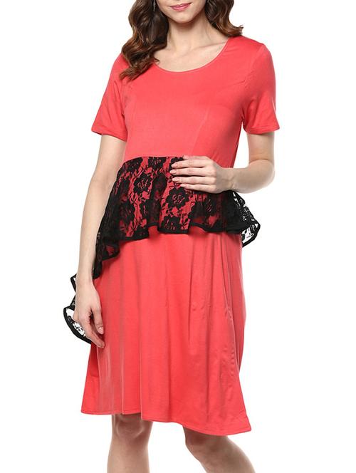 red viscose maternity wear - 13174316 - Very Small Image - 1