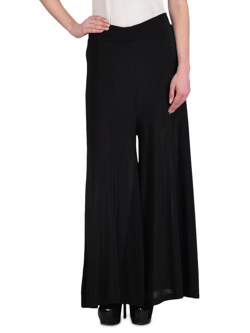 solid black polyester palazzos - 1317595 - Very Small Image - 1
