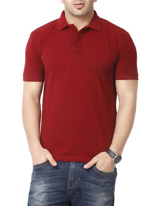 maroon cotton tshirt - 13177506 - Very Small Image - 1