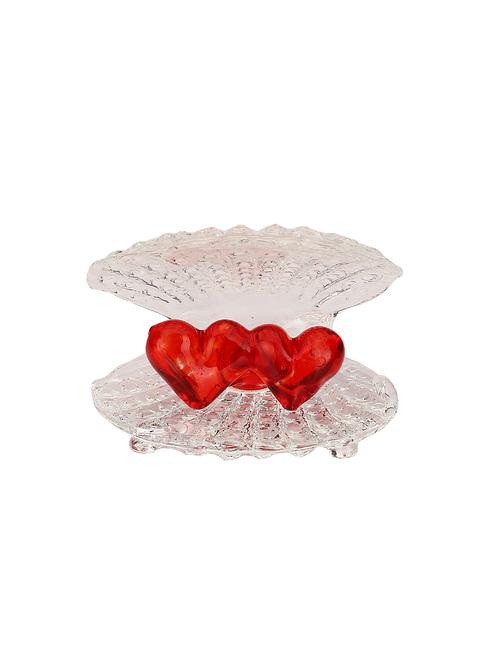 somil couple red heart showpiece idols in caring sea shell - 13178017 - Very Small Image - 1