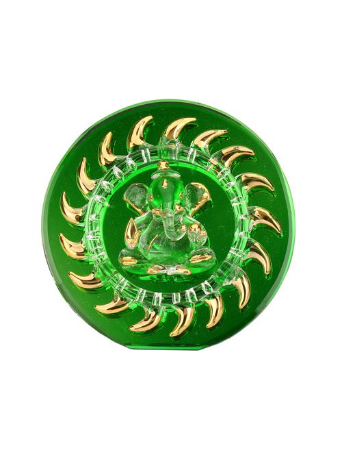 somil green blessing ganesha showpiece idols for table top & wall hanging - 13178023 - Very Small Image - 1