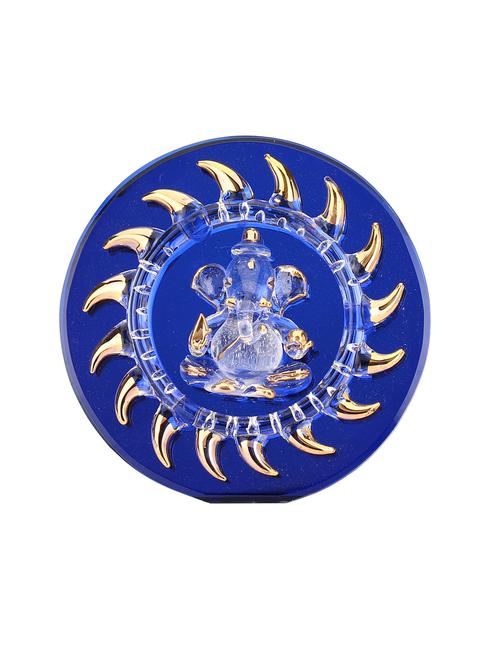 somil blue blessing ganesha showpiece idols for table top & wall hanging - 13178025 - Very Small Image - 1