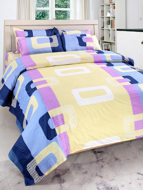 furhome printed double bed sheet with 2 pillow covers - 13178727 - Very Small Image - 1