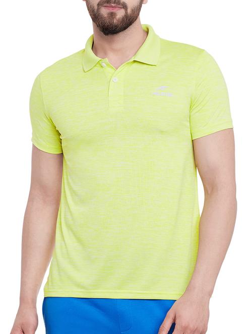 lime green melange polyester t-shirt - 13185425 - Very Small Image - 1