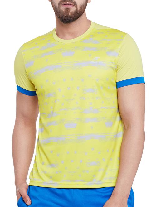 yellow printed polyester t-shirt - 13185462 - Very Small Image - 1