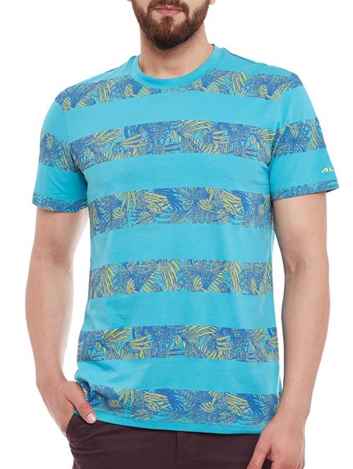 light blue cotton tropical t-shirt - 13185471 - Very Small Image - 1