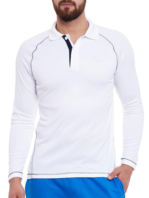 solid white polyester t-shirt - 13185480 - Very Small Image - 1