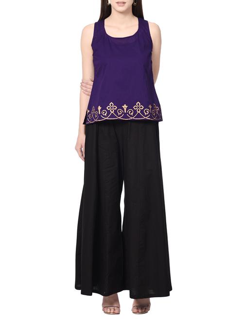 blue sleeveless cotton top - 13185739 - Very Small Image - 1