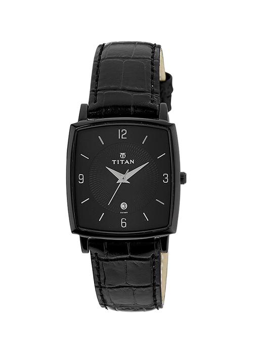 titan black dial analog watch for men - 9159nl01 - 13186257 - Very Small Image - 1