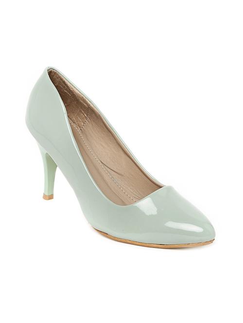 green patent leather slip on pumps - 13187544 - Very Small Image - 1