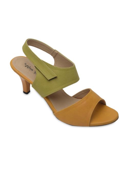 Saffron Faux Leather Textured Heels - 1318785 - Very Small Image - 1