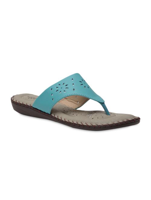 Blue Faux Leather Flats - 1318805 - Very Small Image - 1