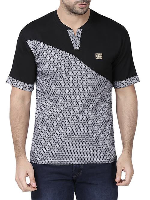 grey cotton all over print t-shirt - 13194025 - Very Small Image - 1