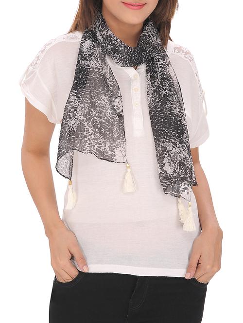 black chiffon scarf - 13194242 - Very Small Image - 1