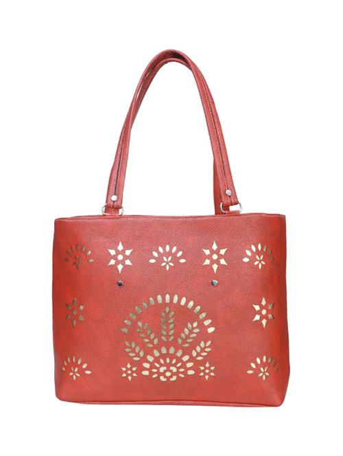orange leatherette handbag - 13194376 - Very Small Image - 1