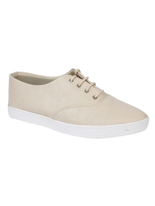 beige rubber laceup casual shoes - 13194459 - Very Small Image - 1