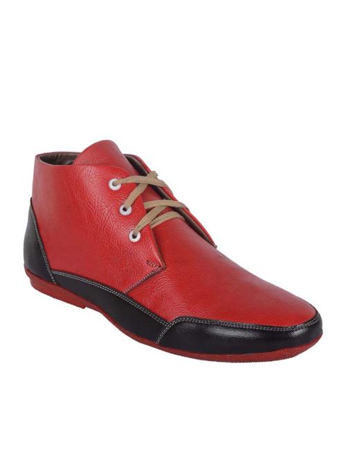 red faux leather casual shoes - 13195955 - Very Small Image - 1