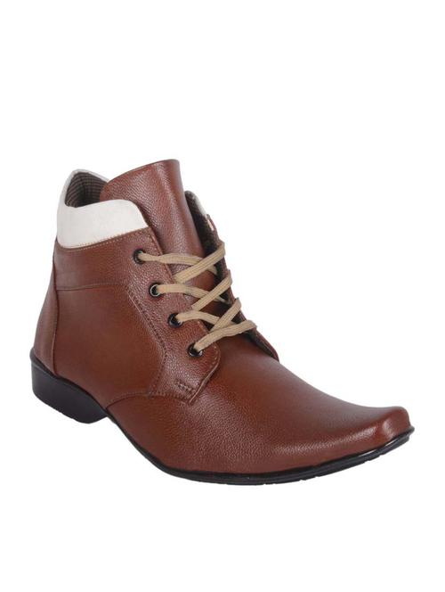 brown faux leather casual shoes - 13195959 - Very Small Image - 1