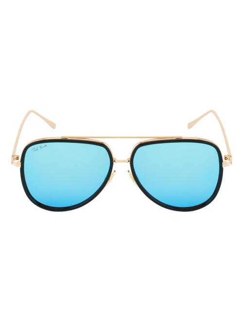 ted smith aviator unisex sunglasses (ts-j888/s_blk/blu) - 13196329 - Very Small Image - 1
