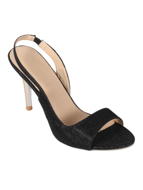 black leatherette back strap sandals - 13197392 - Very Small Image - 1