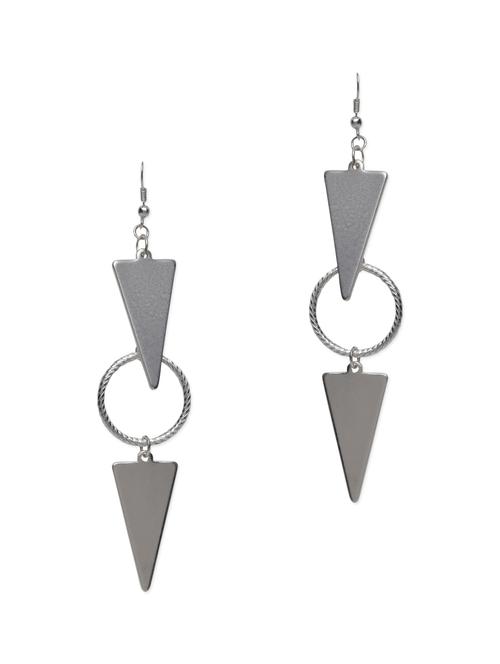 silver triangular drop earrings - 1319807 - Very Small Image - 1