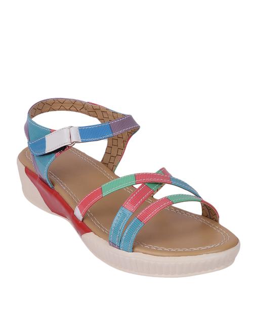multi colored ankle strap sandal - 13198582 - Very Small Image - 1