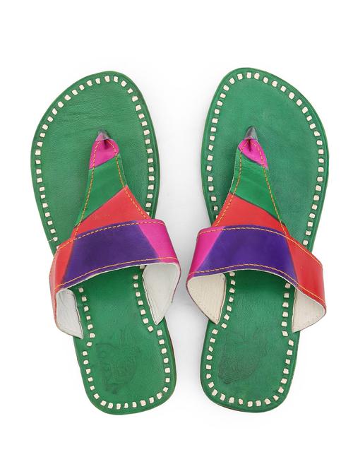 multi colored open thong sandal - 13205515 - Very Small Image - 1