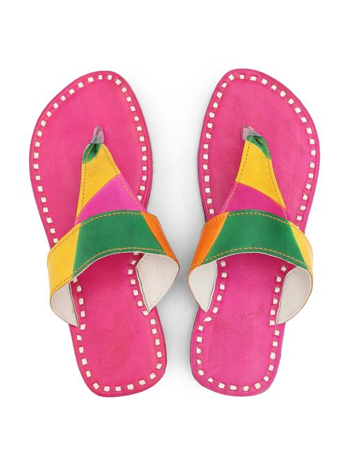 multi colored open thong sandal - 13205516 - Very Small Image - 1