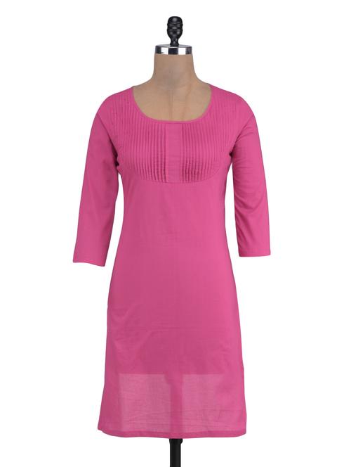 pink cotton kurta - 1320601 - Very Small Image - 1
