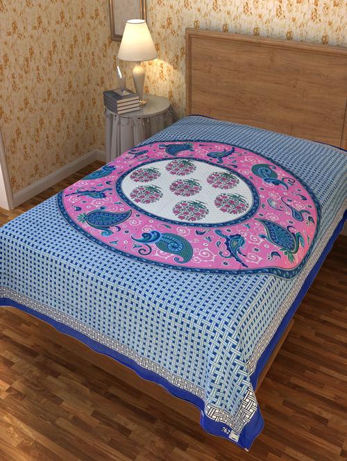 chokor jaipuri pure cotton single bedsheet - 13206294 - Very Small Image - 1