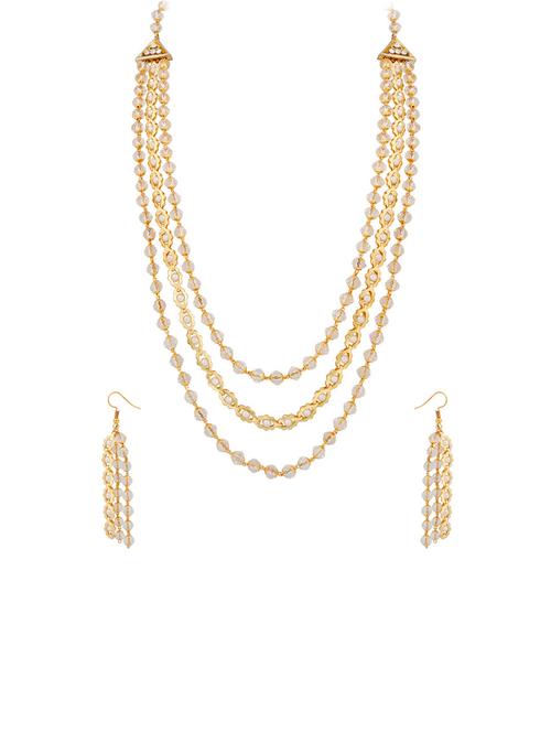 gold brass necklaces and earrings - 13206913 - Very Small Image - 1