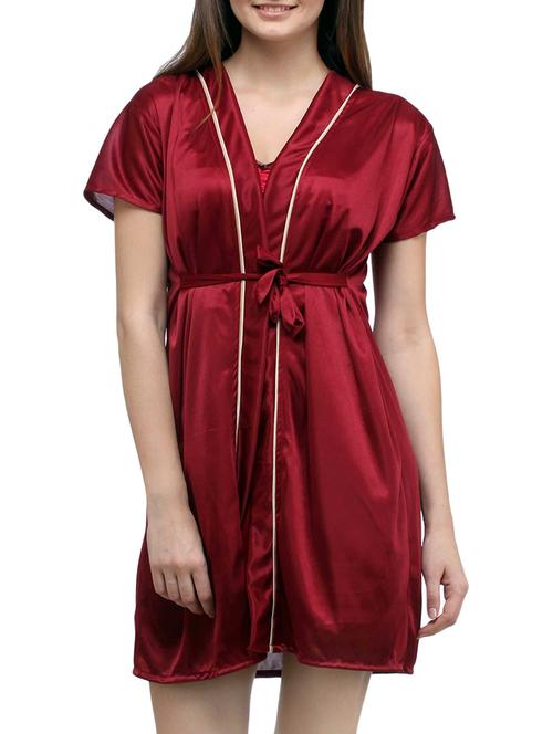 red satin robe - 13207745 - Very Small Image - 1