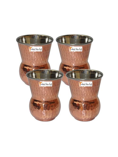 set of 4 copper glasses by prisha - 13210005 - Very Small Image - 1
