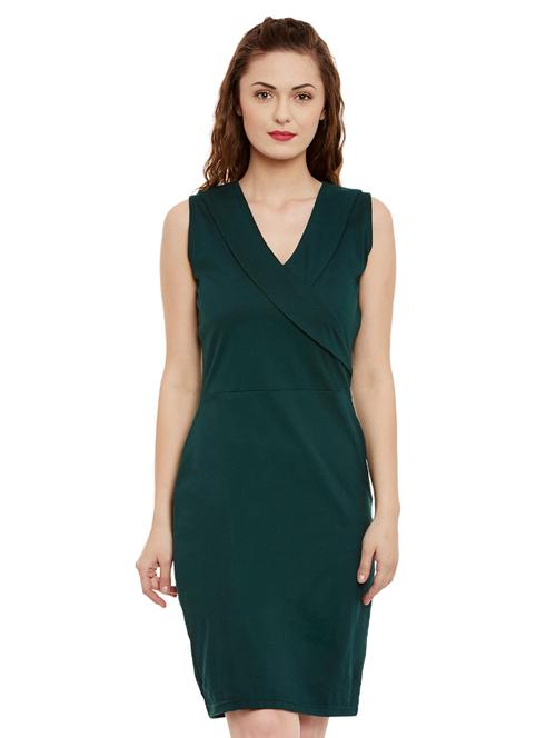 surplice neck sheath dress - 13210470 - Very Small Image - 1