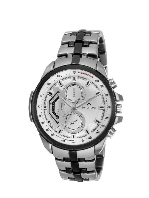 swisstone g1100-blk metal analog wrist watch for men - 13210617 - Very Small Image - 1