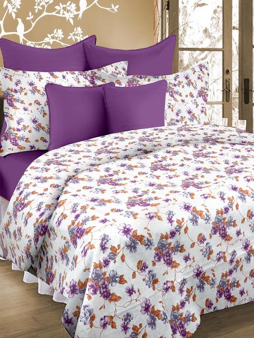 valtellina 100 % cotton double bed sheet with 2 pillow cover - tc-140 - 13213811 - Very Small Image - 1