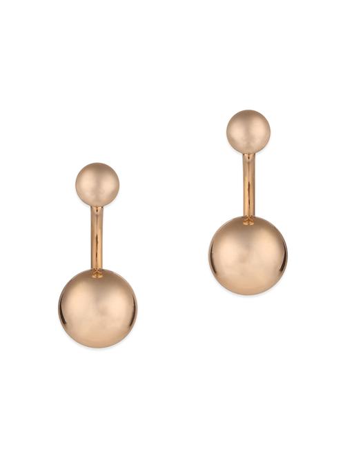 gold brass drop earrings - 13214505 - Very Small Image - 1