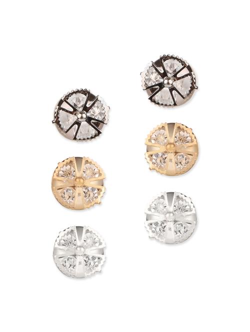 multi colored brass studs earrings - 13214575 - Very Small Image - 1