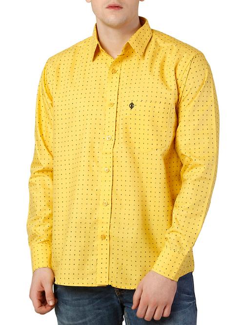 yellow cotton casual shirt - 13214837 - Very Small Image - 1