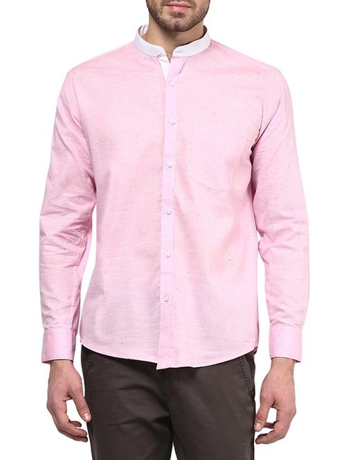 pink cotton casual shirt - 13214996 - Very Small Image - 1