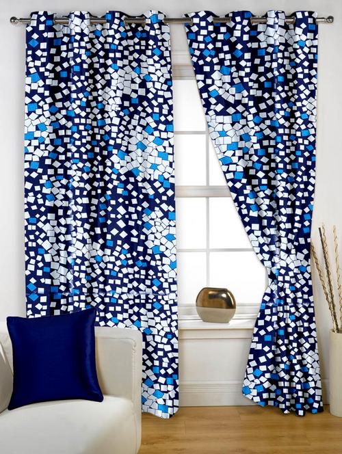 story@home blue 2 pc window curtain-5 feet - 13216050 - Very Small Image - 1