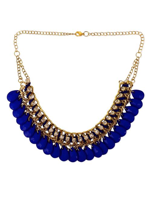 blue brass short necklace - 13216328 - Very Small Image - 1