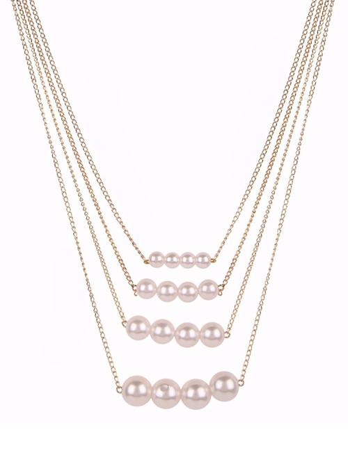 white brass pallaaka necklace - 13216341 - Very Small Image - 1